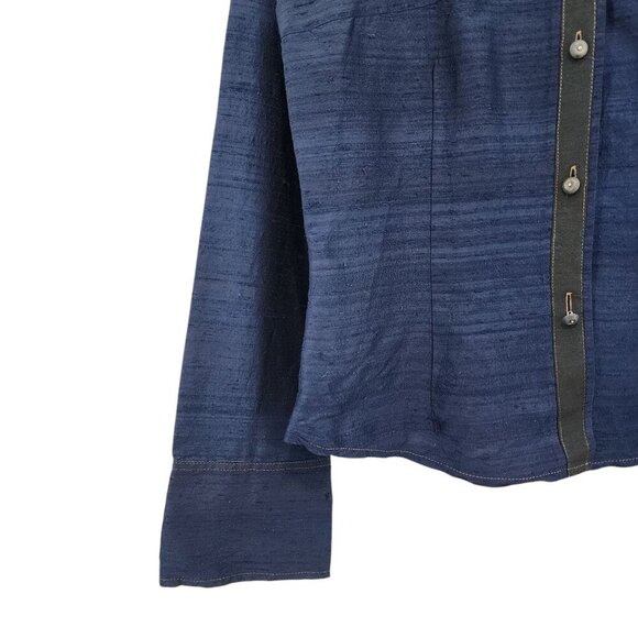 Neesh by DAR Vintage Women's 100% Silk Button Front Shirt - L - Picture 3 of 7